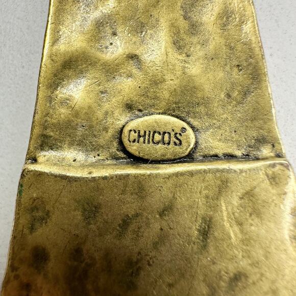 Vintage Chico's Boho Geometric Pendant Leather Cord Statement Necklace ✨ - Picture 10 of 10